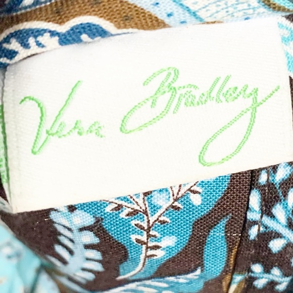 Vera Bradley Java Blue Pattern Quilted Wristlet Wallet / Cosmetic Makeup Bag - Picture 11 of 12